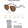 image:imageSOJOS Retro Polarized Aviator Sunglasses for Women Men Square Shades Tangle Free UV400 Protection Running Fishing SJ2754Brown