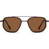 image:imageSOJOS Retro Polarized Aviator Sunglasses for Women Men Square Shades Tangle Free UV400 Protection Running Fishing SJ2754Brown
