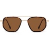 image:imageSOJOS Retro Polarized Aviator Sunglasses for Women Men Square Shades Tangle Free UV400 Protection Running Fishing SJ2754Demigold