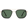 image:imageSOJOS Retro Polarized Aviator Sunglasses for Women Men Square Shades Tangle Free UV400 Protection Running Fishing SJ2754Goldgreen Lens