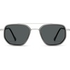 image:imageSOJOS Retro Polarized Aviator Sunglasses for Women Men Square Shades Tangle Free UV400 Protection Running Fishing SJ2754Greysilver