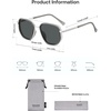 image:imageSOJOS Retro Polarized Aviator Sunglasses for Women Men Square Shades Tangle Free UV400 Protection Running Fishing SJ2754Greysilver