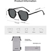 image:imageSOJOS Retro Polarized Aviator Sunglasses for Women Men Square Shades Tangle Free UV400 Protection Running Fishing SJ2754Shiny Black
