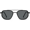 image:imageSOJOS Retro Polarized Aviator Sunglasses for Women Men Square Shades Tangle Free UV400 Protection Running Fishing SJ2754Shiny Black