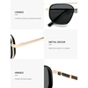 image:imageSOJOS Retro Polarized Aviator Sunglasses for Women Men Square Shades Tangle Free UV400 Protection Running Fishing SJ2754Shiny Blackgold