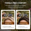 image:imageSOJOS Retro Polarized Aviator Sunglasses for Women Men Square Shades Tangle Free UV400 Protection Running Fishing SJ2754Shiny Blackgold