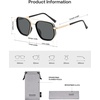 image:imageSOJOS Retro Polarized Aviator Sunglasses for Women Men Square Shades Tangle Free UV400 Protection Running Fishing SJ2754Shiny Blackgold