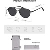 image:imageSOJOS Retro Polarized Aviator Sunglasses for Women Men Vintage 70s Style UV Protection Womens Mens Sun Glasses SJ1265BlackGrey