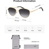 image:imageSOJOS Retro Polarized Aviator Sunglasses for Women Men Vintage 70s Style UV Protection Womens Mens Sun Glasses SJ1265GoldGradient Grey