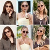image:imageSOJOS Retro Polarized Aviator Sunglasses for Women Men Vintage 70s Style UV Protection Womens Mens Sun Glasses SJ1265GoldGradient Grey