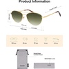 image:imageSOJOS Retro Polarized Aviator Sunglasses for Women Men Vintage 70s Style UV Protection Womens Mens Sun Glasses SJ1265GoldGradient Greyishgreen