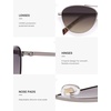 image:imageSOJOS Retro Polarized Aviator Sunglasses for Women Men Vintage 70s Style UV Protection Womens Mens Sun Glasses SJ1265Light GunmetalGradient Greyishbrown