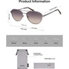 image:imageSOJOS Retro Polarized Aviator Sunglasses for Women Men Vintage 70s Style UV Protection Womens Mens Sun Glasses SJ1265Light GunmetalGradient Greyishbrown