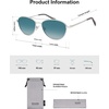 image:imageSOJOS Retro Polarized Aviator Sunglasses for Women Men Vintage 70s Style UV Protection Womens Mens Sun Glasses SJ1265SilverGradient Blue