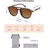 image:imageSOJOS Retro Polarized Aviator Sunglasses for Women MenTrendy Square Shades UV400 Protection SJ2605Brown TortoiseGradient Brown
