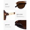 image:imageSOJOS Retro Polarized Aviator Sunglasses for Women MenTrendy Square Shades UV400 Protection SJ2605Brown TortoiseGradient Brown