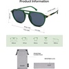 image:imageSOJOS Retro Polarized Aviator Sunglasses for Women MenTrendy Square Shades UV400 Protection SJ2605GreenGrey