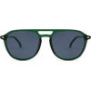 image:imageSOJOS Retro Polarized Aviator Sunglasses for Women MenTrendy Square Shades UV400 Protection SJ2605GreenGrey