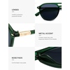 image:imageSOJOS Retro Polarized Aviator Sunglasses for Women MenTrendy Square Shades UV400 Protection SJ2605GreenGrey