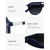 image:imageSOJOS Retro Polarized Aviator Sunglasses for Women MenTrendy Square Shades UV400 Protection SJ2605Shiny BlueGradient Grey