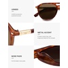 image:imageSOJOS Retro Polarized Aviator Sunglasses for Women MenTrendy Square Shades UV400 Protection SJ2605TortoiseBrown