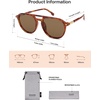 image:imageSOJOS Retro Polarized Aviator Sunglasses for Women MenTrendy Square Shades UV400 Protection SJ2605TortoiseBrown