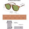 image:imageSOJOS Retro Polarized Aviator Sunglasses for Women MenTrendy Square Shades UV400 Protection SJ2605TortoiseGreen