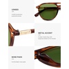 image:imageSOJOS Retro Polarized Aviator Sunglasses for Women MenTrendy Square Shades UV400 Protection SJ2605TortoiseGreen