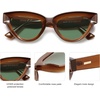 image:imageSOJOS Retro Polarized Cat Eye Sunglasses Womens Vintage Shades Trendy Stylish Sunnies SJ2331ABrown  Green Lens