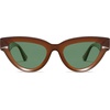 image:imageSOJOS Retro Polarized Cat Eye Sunglasses Womens Vintage Shades Trendy Stylish Sunnies SJ2331ABrown  Green Lens