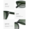 image:imageSOJOS Retro Polarized Cat Eye Sunglasses for Women Narrow Vintage Shades Trendy Sunnies SJ2396Milky GreenGreen
