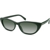image:imageSOJOS Retro Polarized Cat Eye Sunglasses for Women Narrow Vintage Shades Trendy Sunnies SJ2396Milky GreenGreen