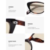 image:imageSOJOS Retro Polarized Cat Eye Sunglasses for Women Narrow Vintage Shades Trendy Sunnies SJ2396TortoiseVery Light Brown