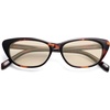 image:imageSOJOS Retro Polarized Cat Eye Sunglasses for Women Narrow Vintage Shades Trendy Sunnies SJ2396TortoiseVery Light Brown