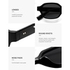 image:imageSOJOS Retro Polarized Hexagon Sunglasses for Women Men UV400 Trendy Rectangle 70s 80s 90s Shades SJ2389Black