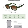 image:imageSOJOS Retro Polarized Hexagon Sunglasses for Women Men UV400 Trendy Rectangle 70s 80s 90s Shades SJ2389Green