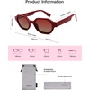 image:imageSOJOS Retro Polarized Hexagon Sunglasses for Women Men UV400 Trendy Rectangle 70s 80s 90s Shades SJ2389Red
