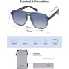 image:imageSOJOS Retro Polarized Hexagonal Aviator Sunglasses Womens Mens Trendy Rectangle UV400 Shades SJ2398BlackBlue