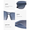 image:imageSOJOS Retro Polarized Hexagonal Aviator Sunglasses Womens Mens Trendy Rectangle UV400 Shades SJ2398BlackBlue