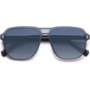 image:imageSOJOS Retro Polarized Hexagonal Aviator Sunglasses Womens Mens Trendy Rectangle UV400 Shades SJ2398BlackBlue