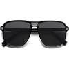 image:imageSOJOS Retro Polarized Hexagonal Aviator Sunglasses Womens Mens Trendy Rectangle UV400 Shades SJ2398BlackGrey