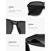 image:imageSOJOS Retro Polarized Hexagonal Aviator Sunglasses Womens Mens Trendy Rectangle UV400 Shades SJ2398BlackGrey