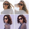 image:imageSOJOS Retro Polarized Hexagonal Aviator Sunglasses Womens Mens Trendy Rectangle UV400 Shades SJ2398BlackRed