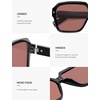 image:imageSOJOS Retro Polarized Hexagonal Aviator Sunglasses Womens Mens Trendy Rectangle UV400 Shades SJ2398BlackRed