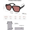 image:imageSOJOS Retro Polarized Hexagonal Aviator Sunglasses Womens Mens Trendy Rectangle UV400 Shades SJ2398BlackRed