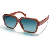 image:imageSOJOS Retro Polarized Hexagonal Aviator Sunglasses Womens Mens Trendy Rectangle UV400 Shades SJ2398BrownBlue