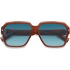 image:imageSOJOS Retro Polarized Hexagonal Aviator Sunglasses Womens Mens Trendy Rectangle UV400 Shades SJ2398BrownBlue
