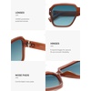 image:imageSOJOS Retro Polarized Hexagonal Aviator Sunglasses Womens Mens Trendy Rectangle UV400 Shades SJ2398BrownBlue