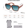 image:imageSOJOS Retro Polarized Hexagonal Aviator Sunglasses Womens Mens Trendy Rectangle UV400 Shades SJ2398BrownBlue