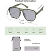 image:imageSOJOS Retro Polarized Hexagonal Aviator Sunglasses Womens Mens Trendy Rectangle UV400 Shades SJ2398GreenGrey